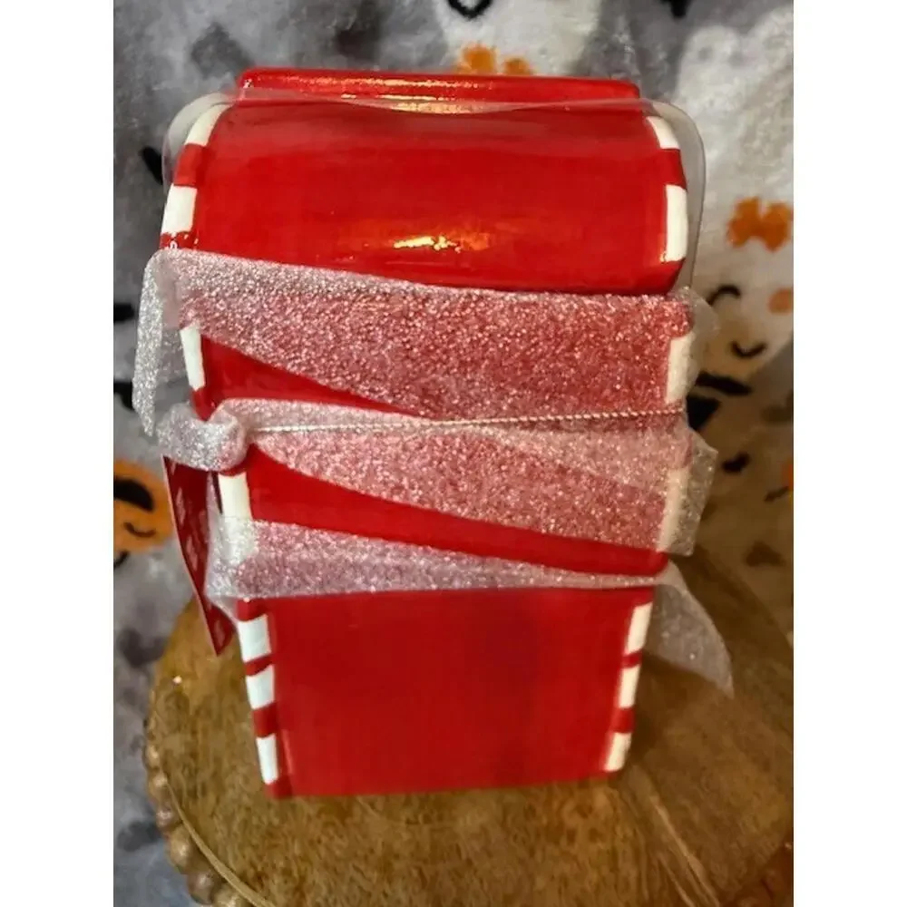 Letters to Santa Stackable Ceramic Measuring Cups Set Holiday NIP